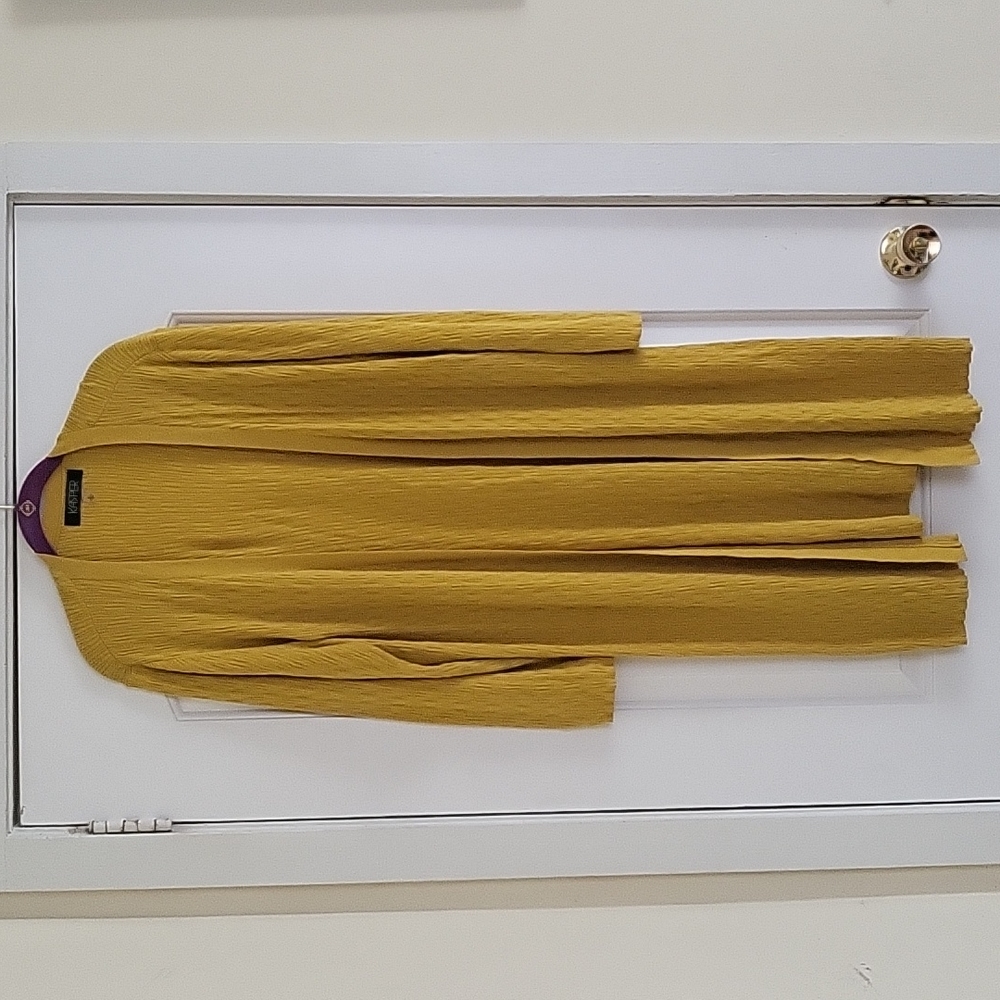 Light mustard, Kasper Cardigan, size XL